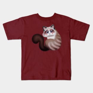 Brown Cute Kitty Kids T-Shirt